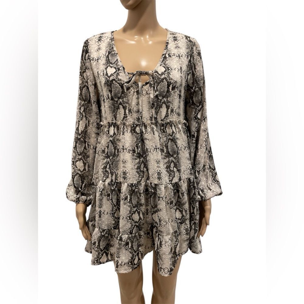 Berry N Cream Chic Snake Print Dress size S